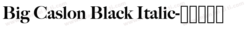 Big Caslon Black Italic字体转换